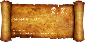 Rebeka Kitti névjegykártya